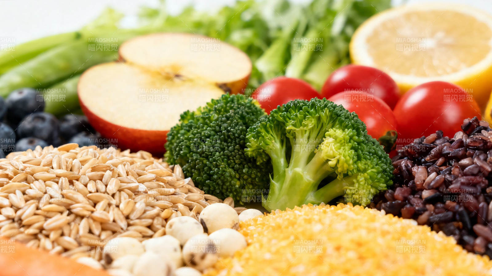 健康饮食 多彩蔬果谷物搭配图片