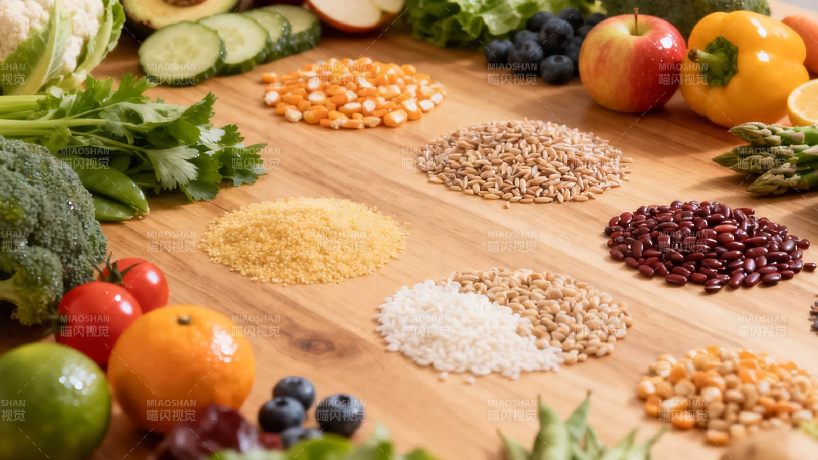 五谷蔬果健康餐盘图片