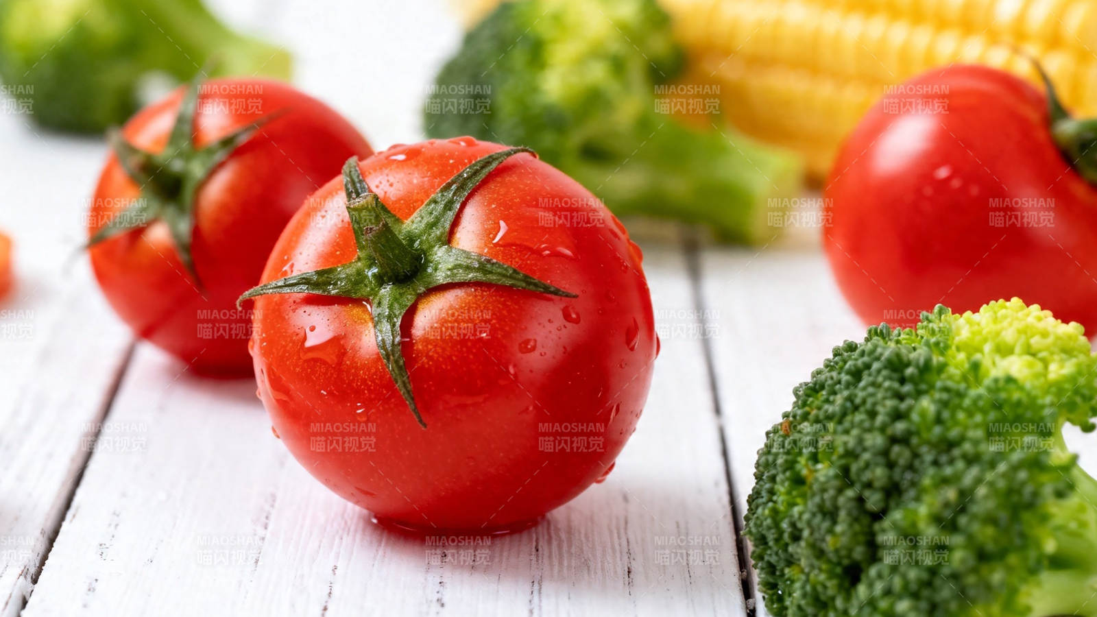 新鲜蔬果 番茄西兰花玉米图片