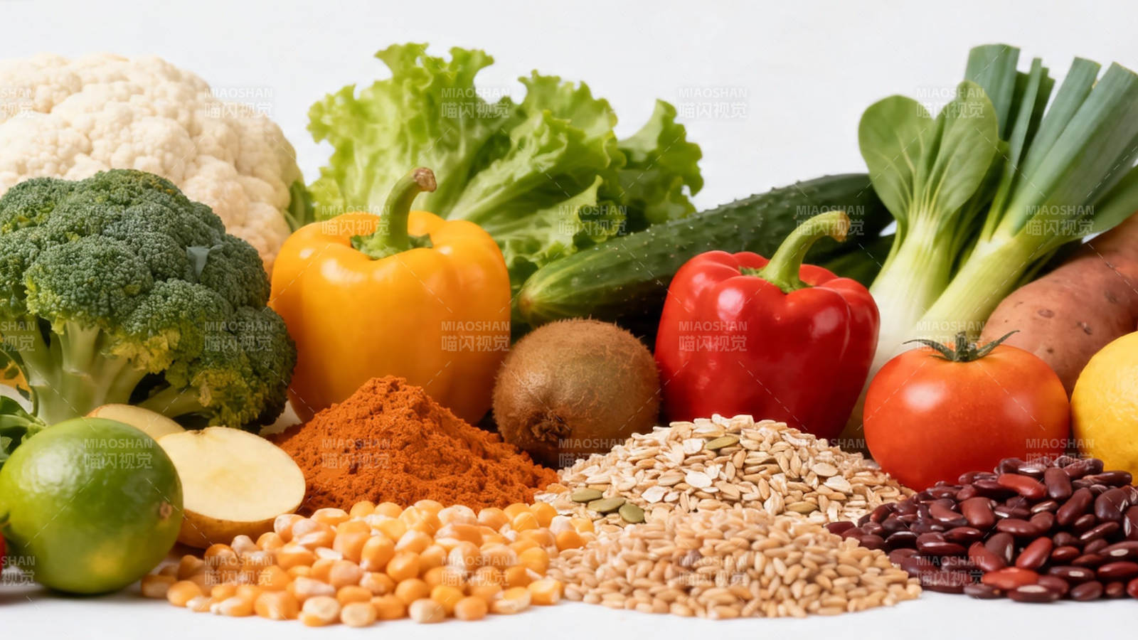 多彩蔬果谷物健康餐图片