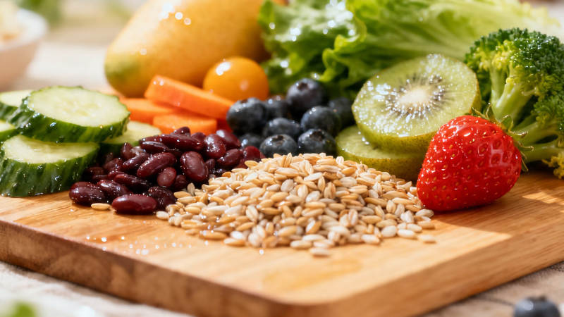 健康食材拼盘 蔬果谷物豆类图片