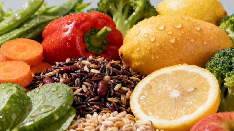 新鲜蔬果谷物 健康饮食之选图片