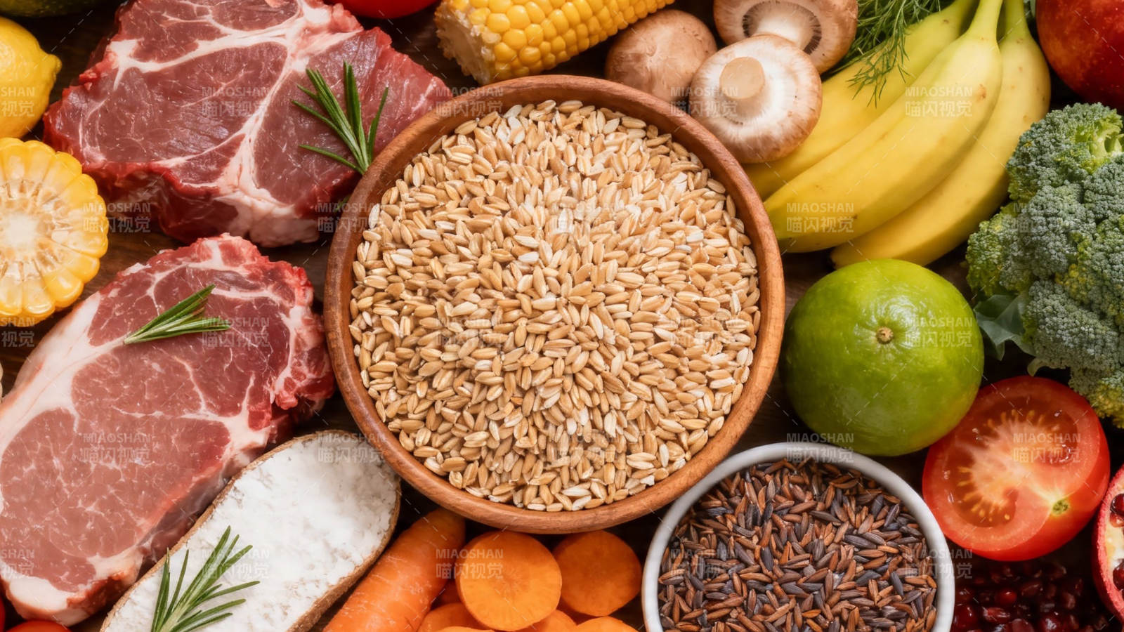 均衡膳食 谷物肉蔬果搭配图片