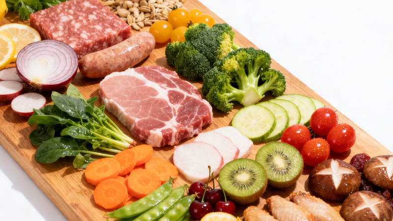 均衡膳食 肉蔬果坚果全都有图片