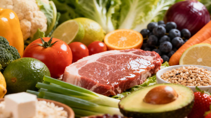 均衡膳食 肉蔬果谷全都有图片