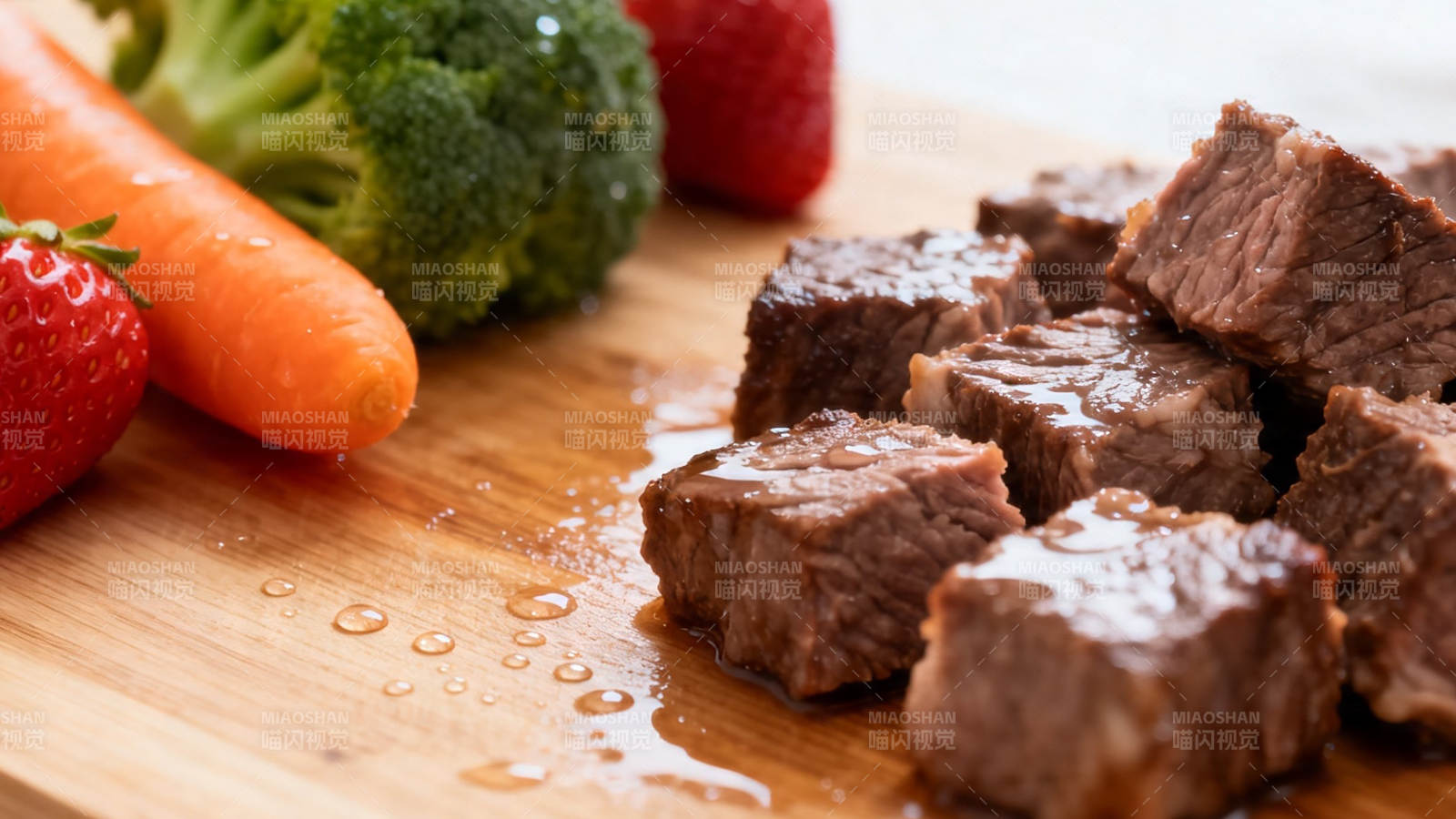 牛肉配蔬果 健康美味餐图片