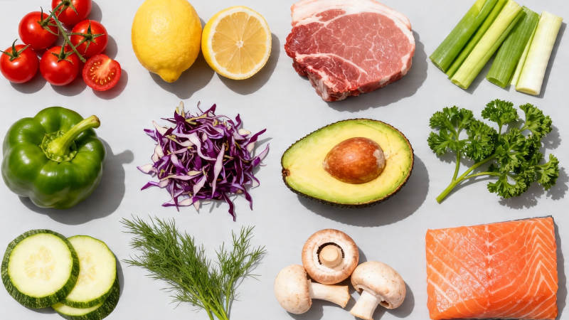 新鲜食材拼盘 健康美味之选图片