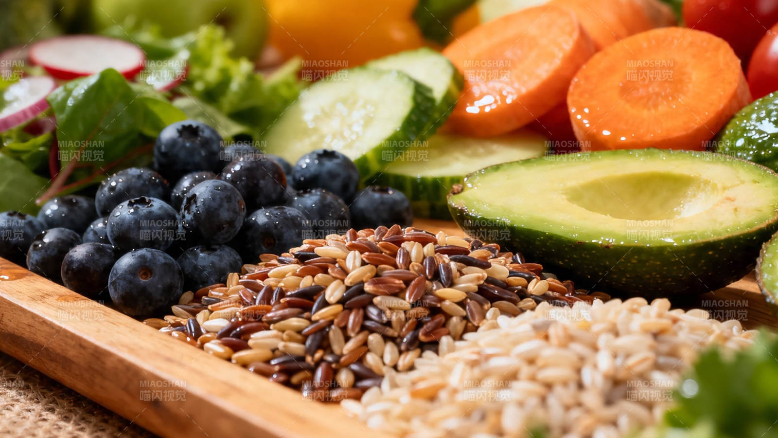 健康食材拼盘 蔬果谷物荟萃图片