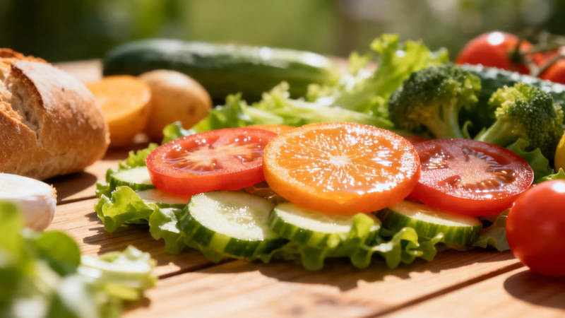 新鲜蔬果拼盘 健康美味图片