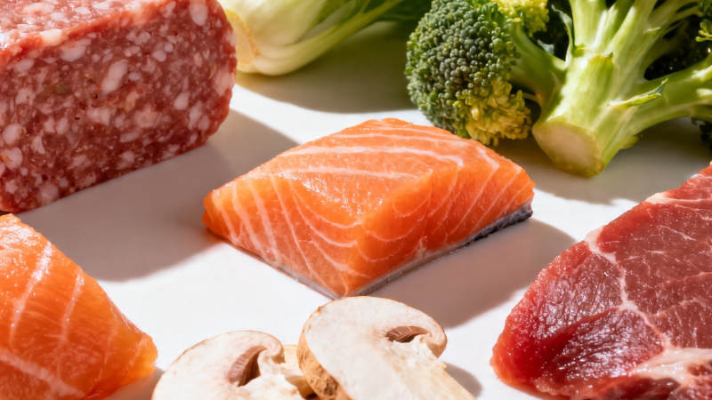 生鲜食材拼盘 肉鱼蔬菇图片