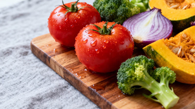 新鲜蔬果拼盘 健康美味图片