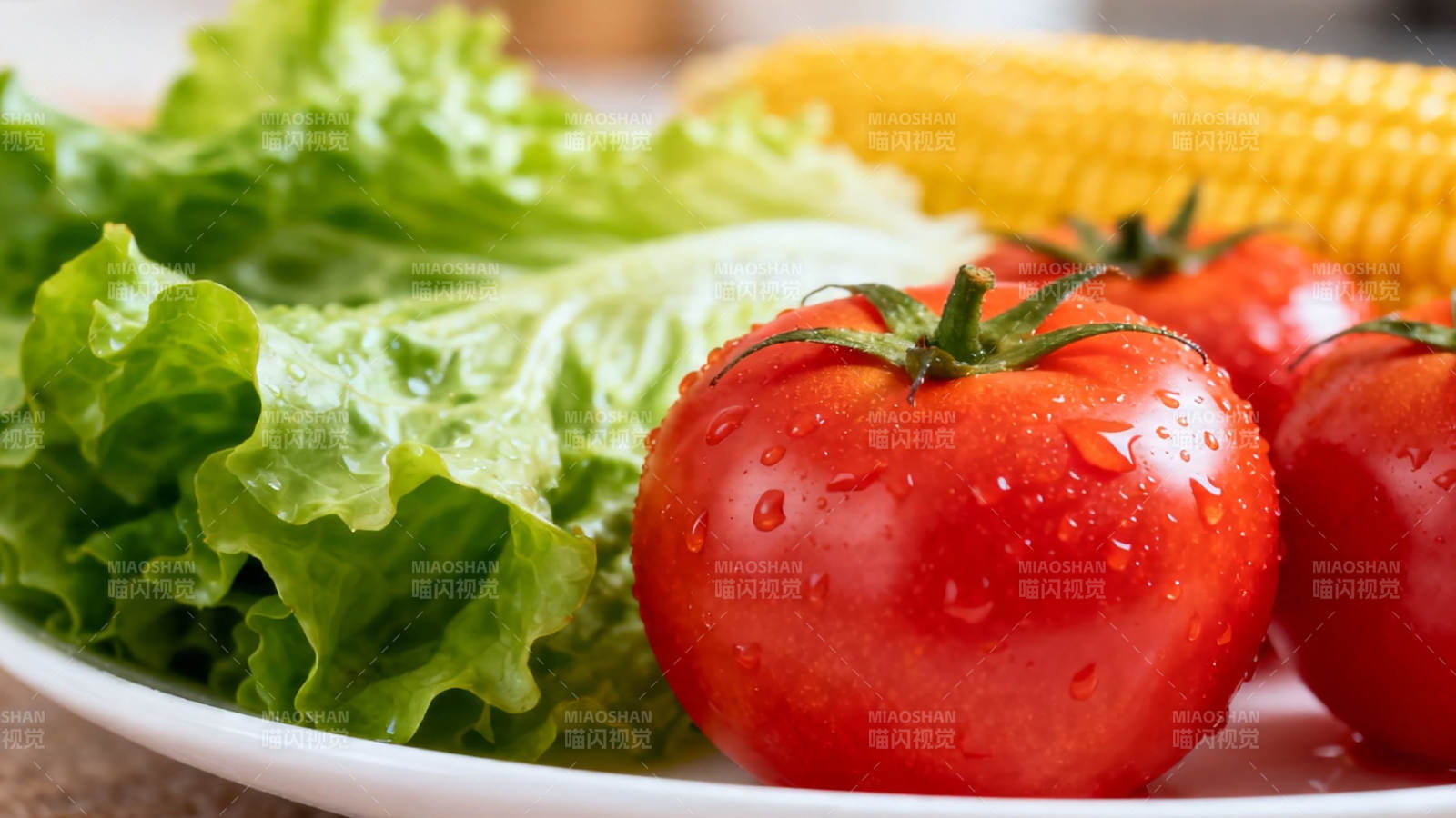 新鲜蔬果 番茄生菜玉米图片