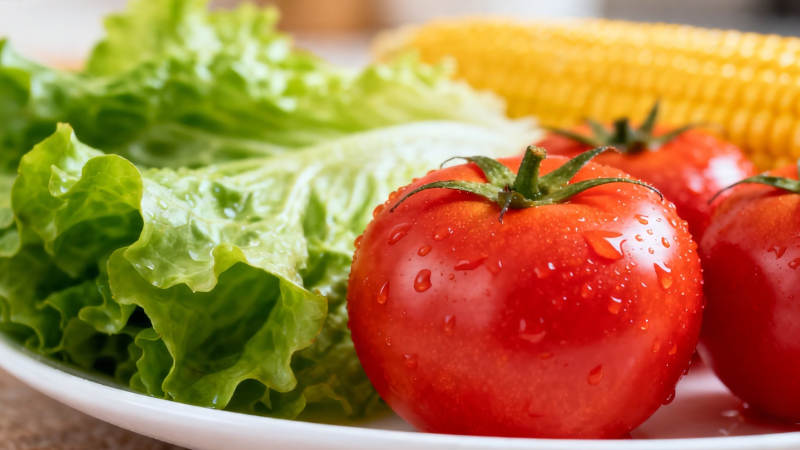 新鲜蔬果 番茄生菜玉米图片