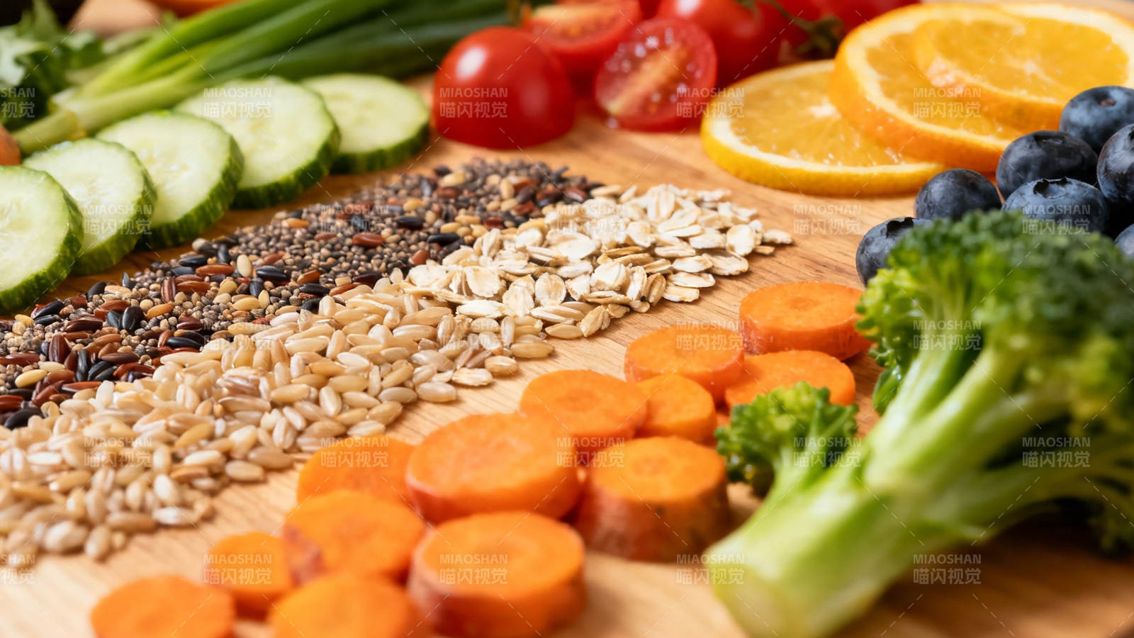 健康食材拼盘 蔬果谷物荟萃图片