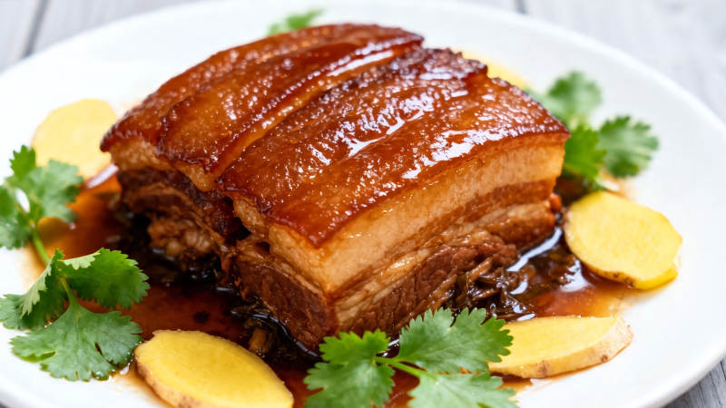 红烧肉配姜香菜图片