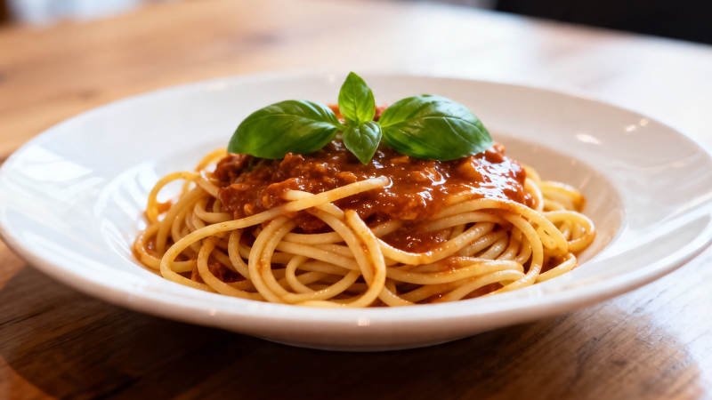 意面配罗勒 经典美味图片