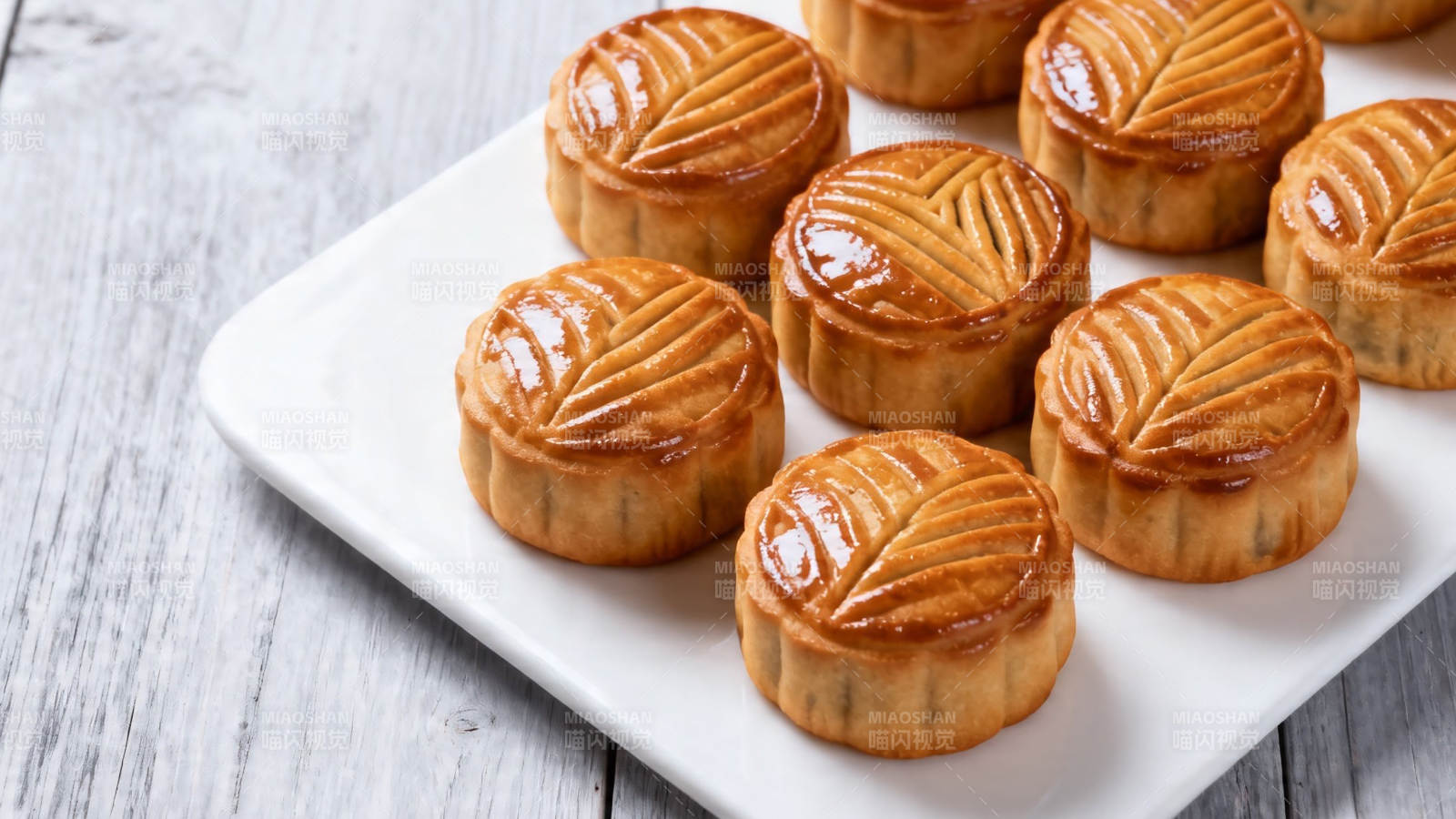 金黄月饼 中秋团圆味图片