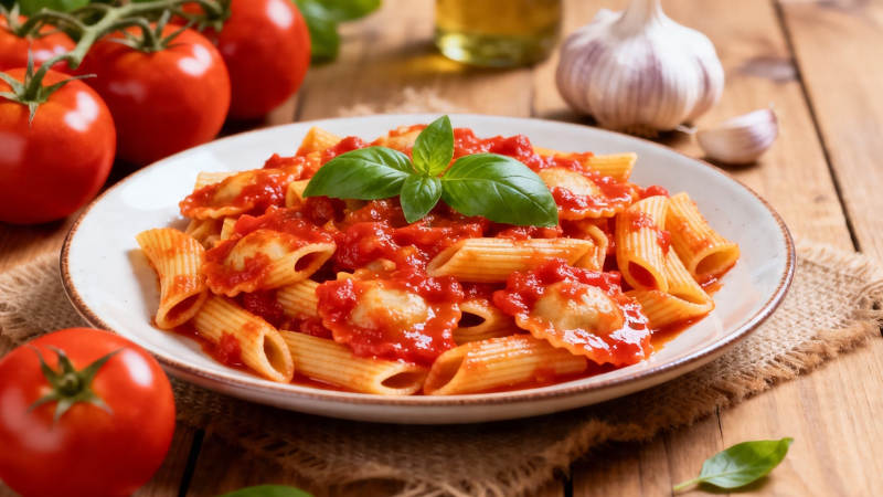 番茄罗勒意面 鲜香诱人图片