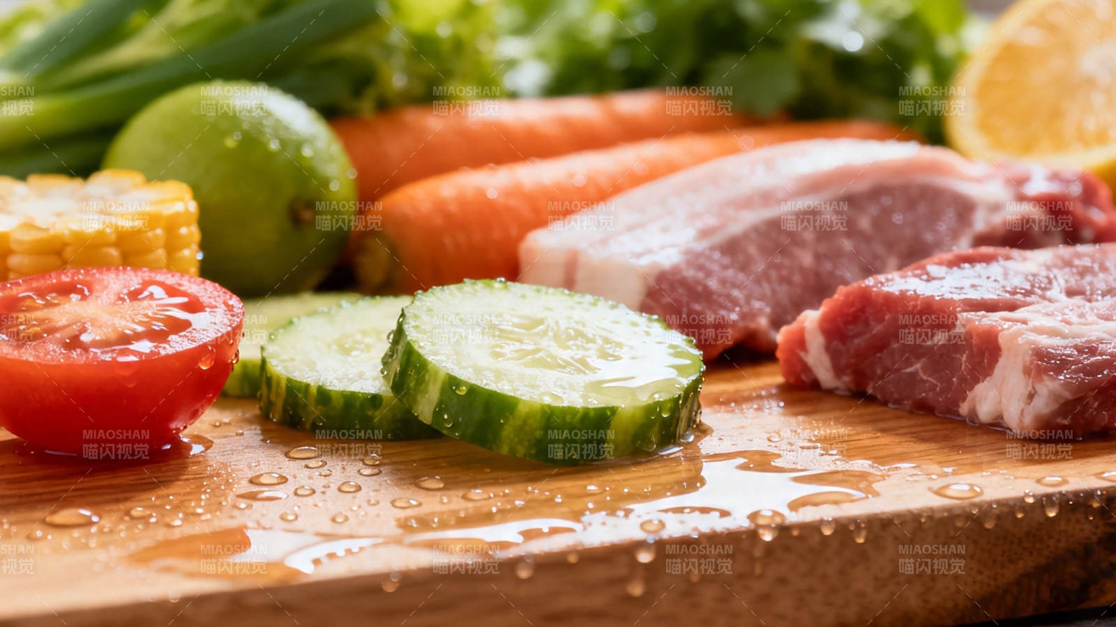 新鲜食材备餐中图片