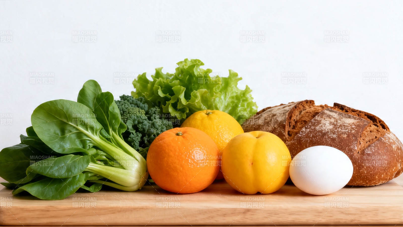 健康食材摆盘 蔬果蛋面包图片