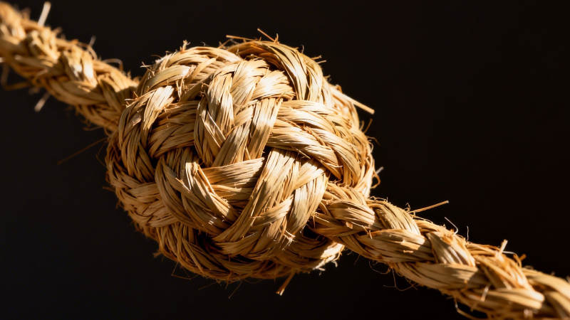 绳结特写 坚韧与艺术的结合图片