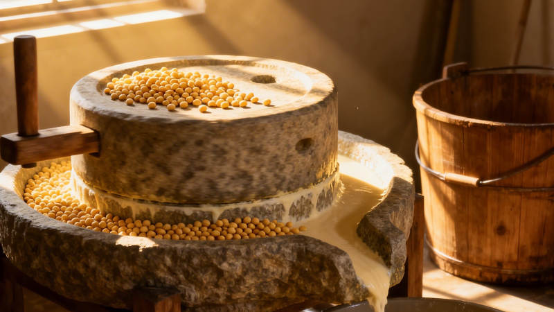 石磨豆浆 古法醇香图片