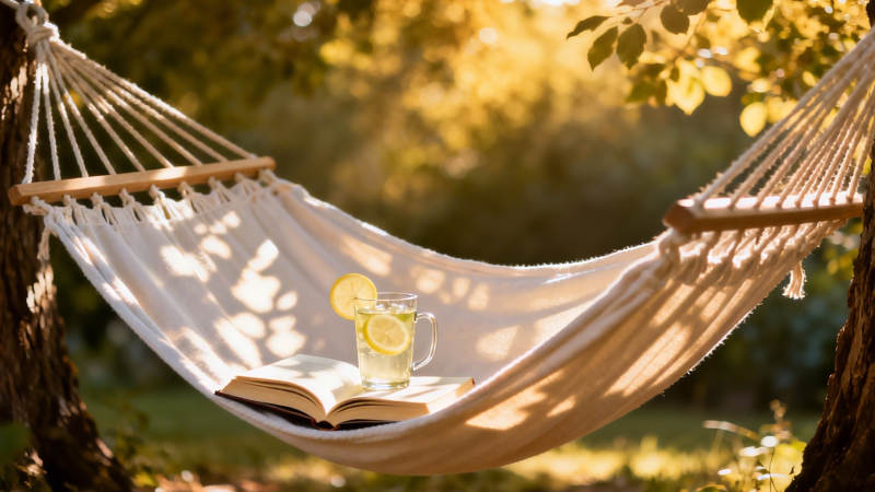 秋日 hammock 阅读时光图片