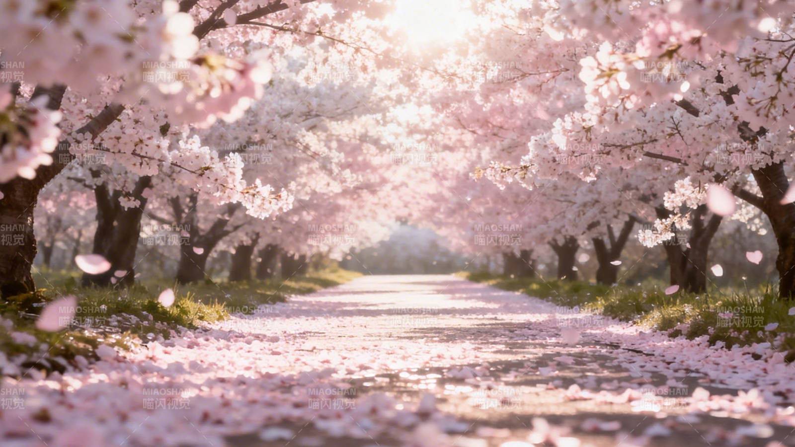 樱花大道 落英缤纷如梦图片