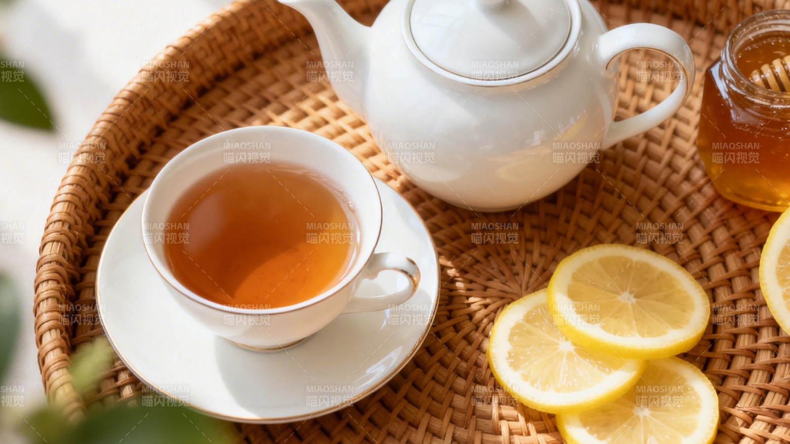 柠檬蜂蜜茶 温馨午后时光图片