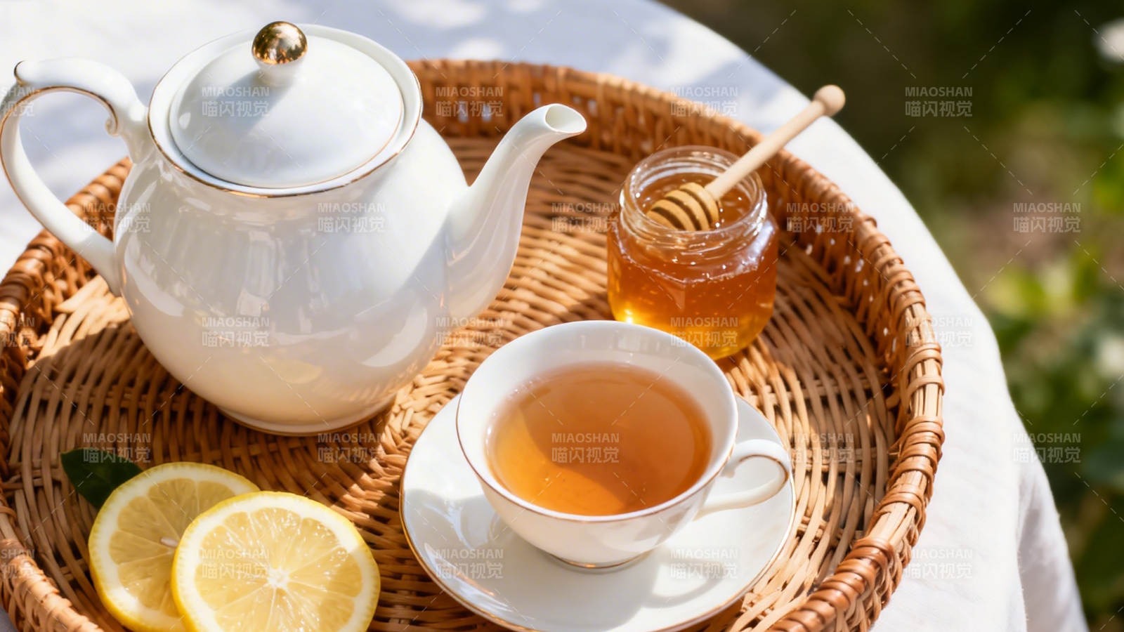 柠檬蜂蜜茶 午后惬意时光图片