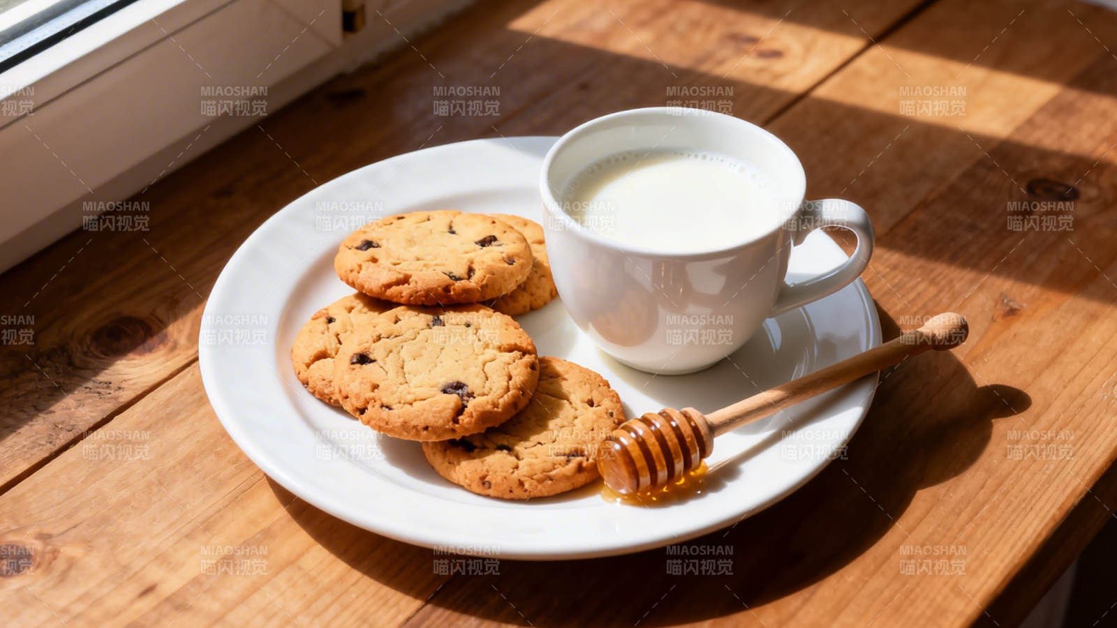 阳光下的牛奶饼干时光图片