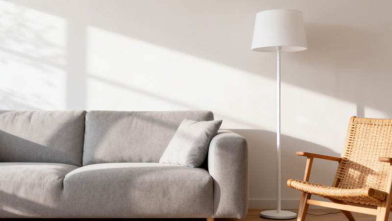 阳光洒落客厅一角图片