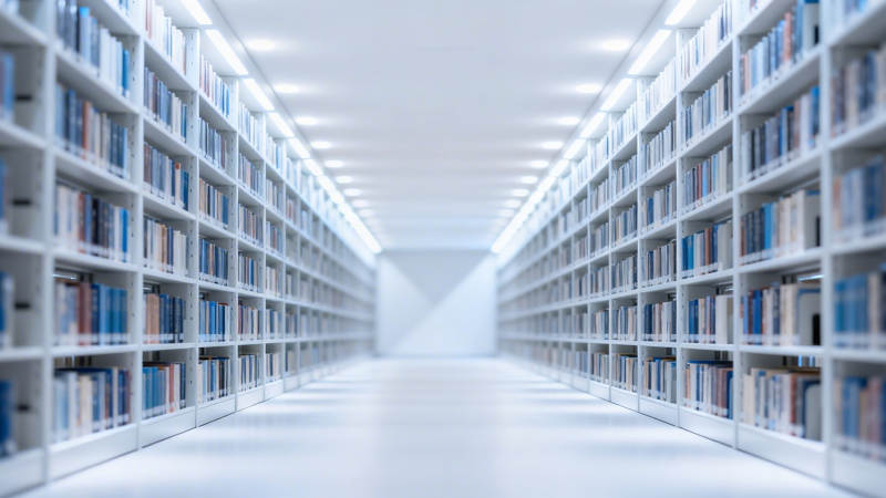 图书馆长廊 书海无尽头图片