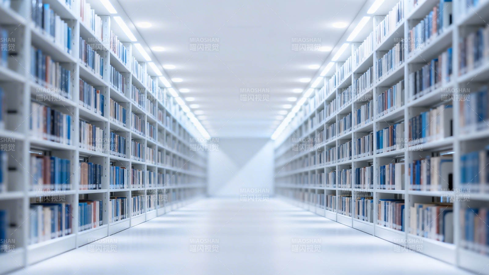 图书馆长廊 书海无尽头图片