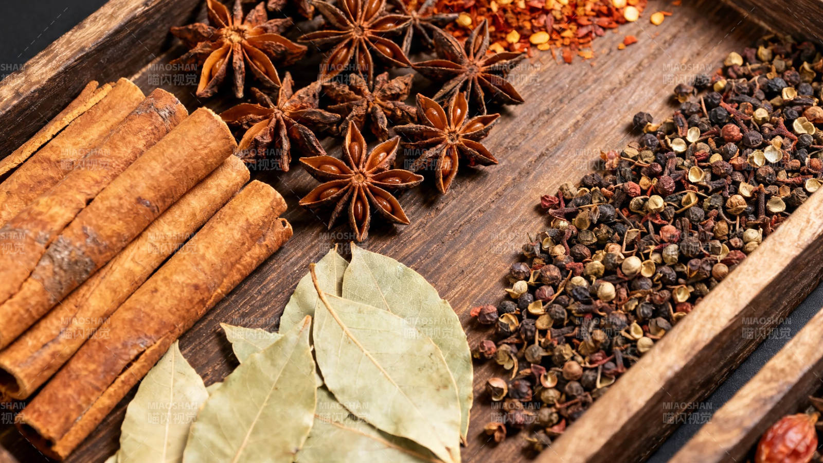 香料荟萃 桂皮八角花椒香叶图片