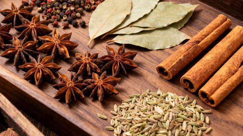 香料合集 八角桂皮香叶等图片
