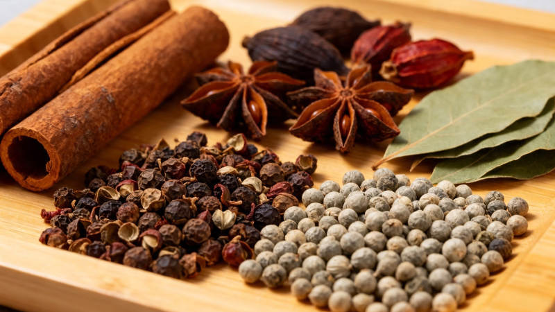 香料合集 桂皮八角胡椒等图片