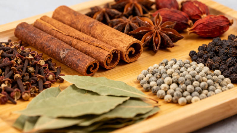 香料合集 桂皮八角胡椒等图片