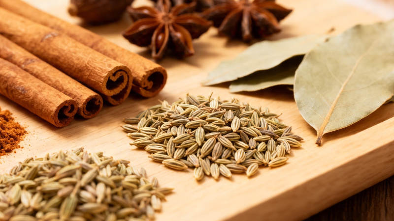 香料合集 桂皮八角茴香叶图片