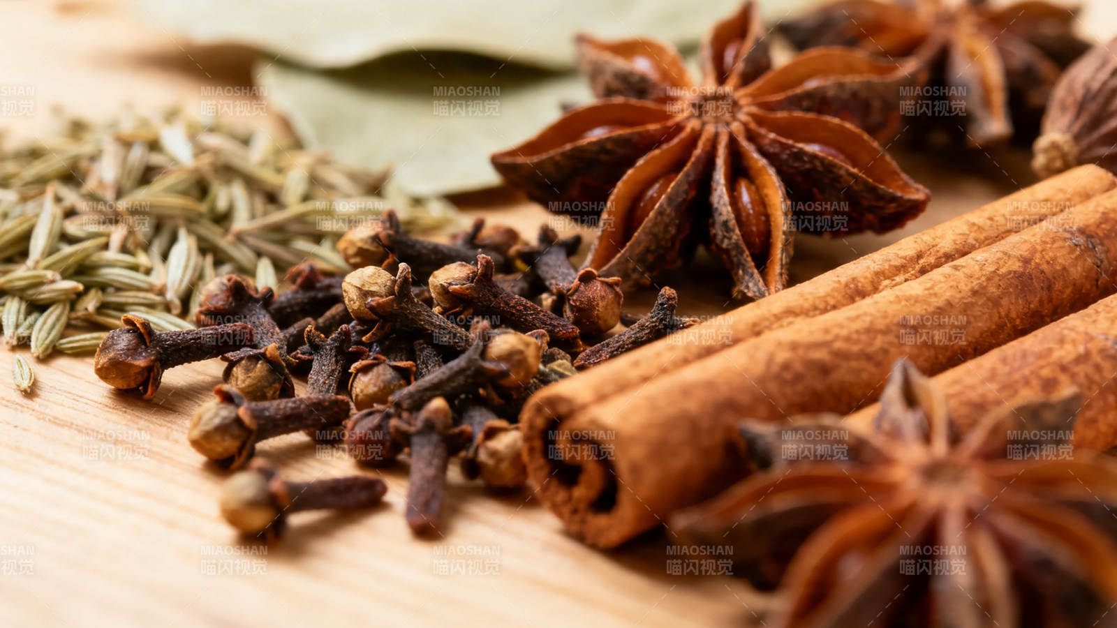 香料组合 八角桂皮丁香小茴香图片