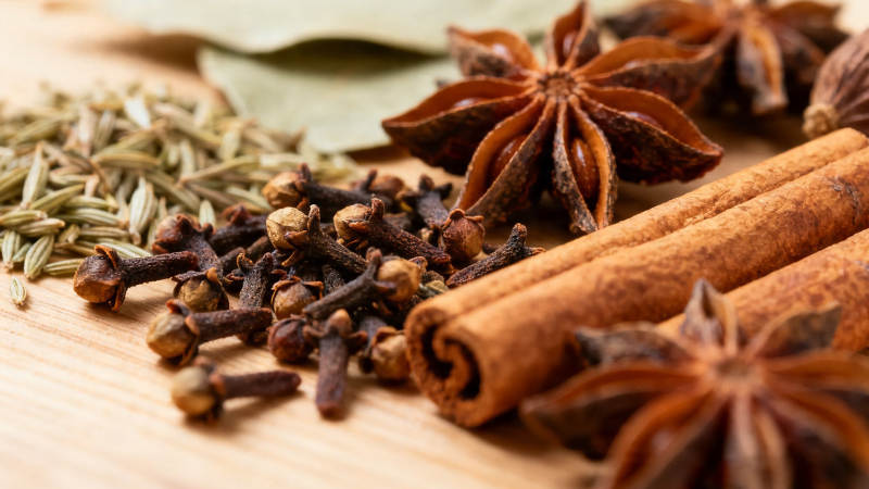 香料组合 八角桂皮丁香小茴香图片