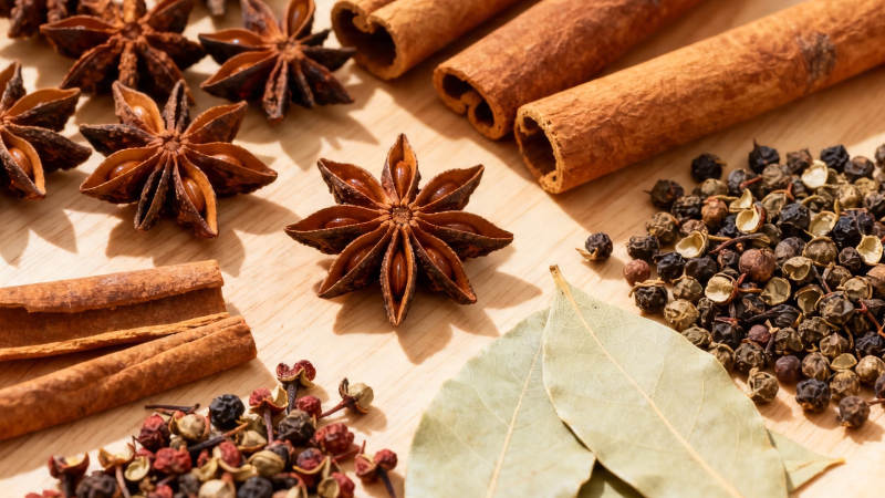 香料合集 八角桂皮胡椒等图片