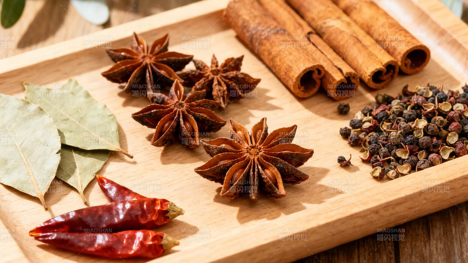 香料合集 八角桂皮辣椒等图片