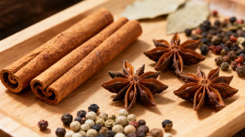 香料组合 桂皮八角胡椒图片