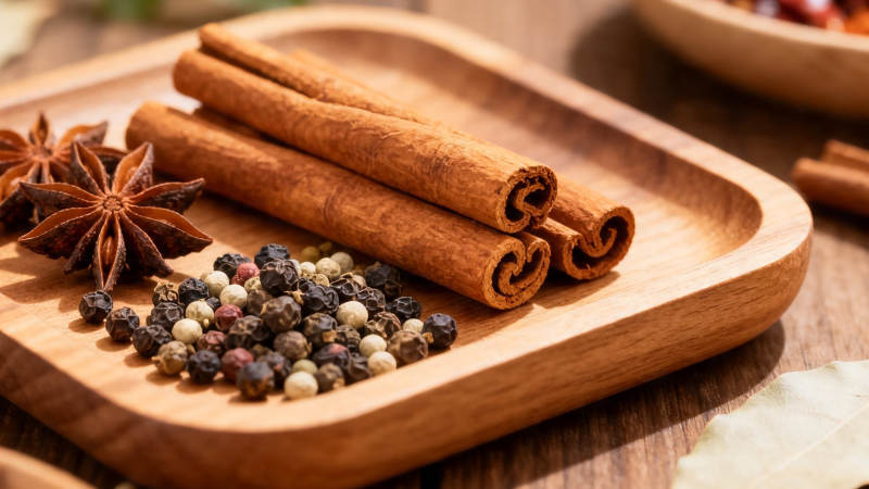 香料三宝 桂皮八角胡椒图片