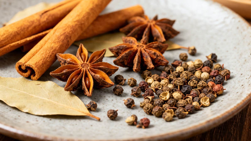 香料组合 桂皮八角胡椒图片