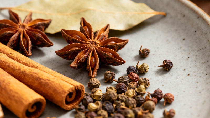 香料特写 八角桂皮花椒图片