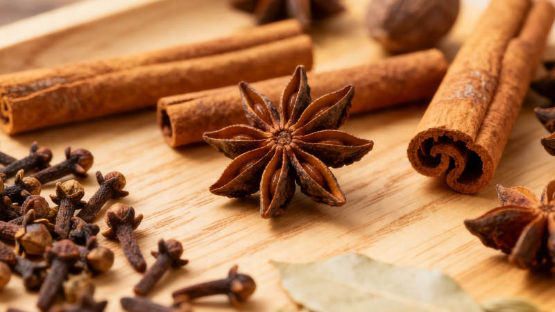 香料组合 八角桂皮丁香图片