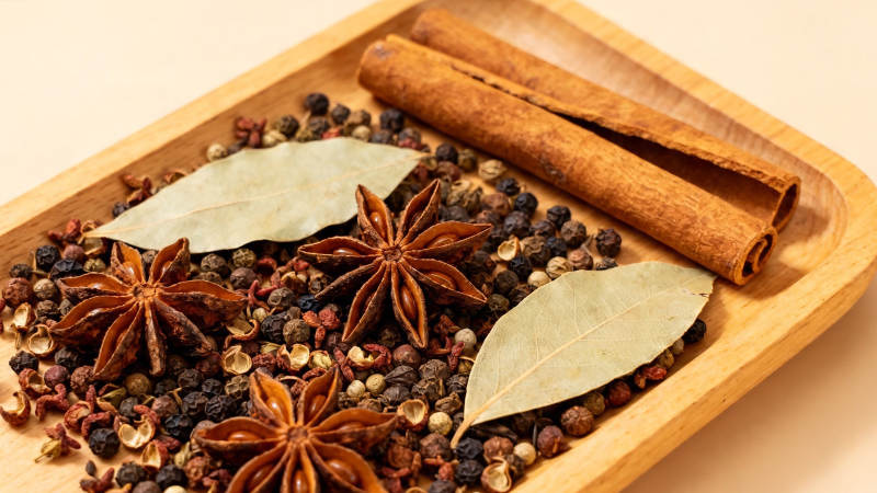 香料拼盘 八角桂皮香叶胡椒图片