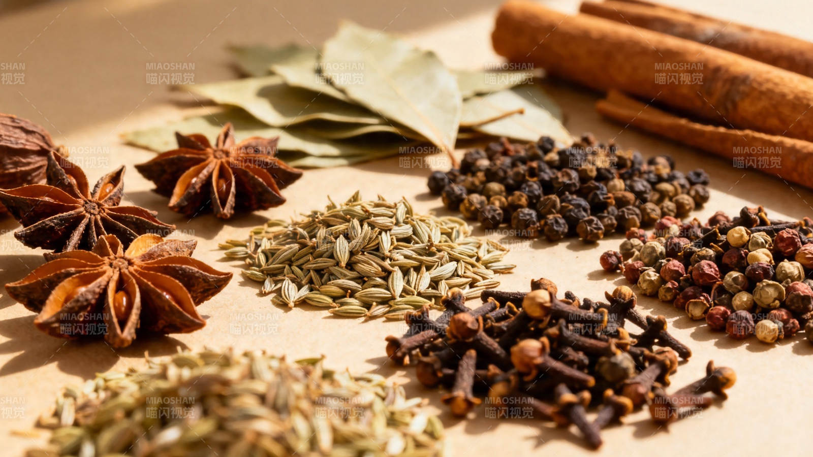 香料合集 八角桂皮花椒等图片